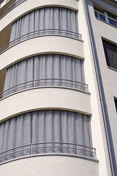 SHY TEKSTİL Düz Tek Renk Kornişli Su Geçirmez Rüzgâr Dayanımlı Pilesiz Balkon...