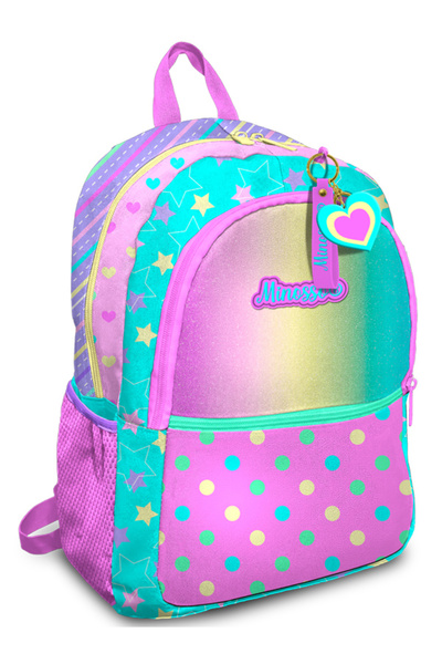 Minosso Glitter Polka Dot Patterned Girl's Primary School Backpack 1006