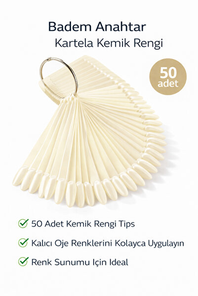 MOZIUR An-7 50'li Badem Anahtar Kartela - Kemik