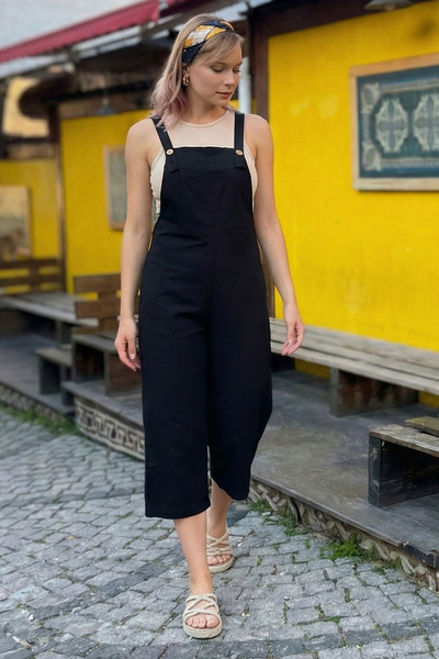 armonika Kadın Siyah Bahçivan Tulum ARM-20K001117