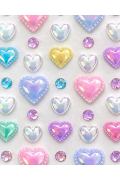 Next Plus Autocolant cu inimioare curcubeu pentru față și corp, autocolant 3D...