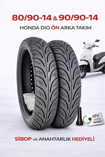 Billas 80/90-14 & 90/90-14 Scooter Lastik Takımı (2 Adet) | Honda Dio Ön Arka...
