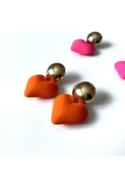 GOX أقراط القلب السائبة