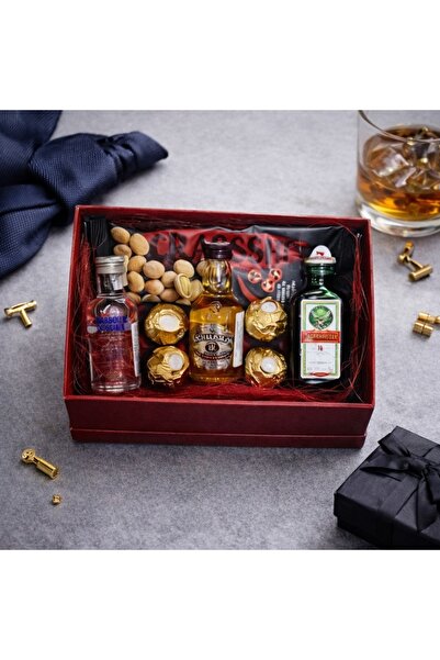 velve Pachet cadou Happy, cutie rosie eleganta cu selectie de bauturi alcooli...