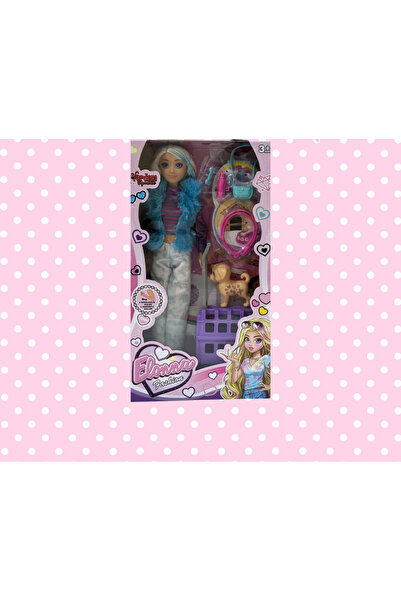 pinponi-x Manken Bebek Mavi Star Köpekli 30CM