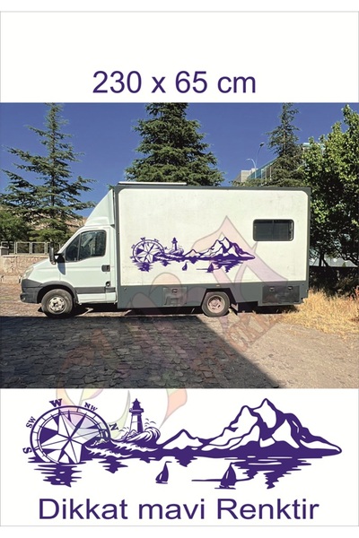 EYBA STİCKER ملصق بوصلة المنارة 230x65 سم 1 قطعة