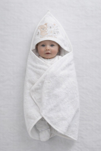 Buude Kids 70% Cotton % 30 Polyester Swaddle Towel 75X75 cm 7855