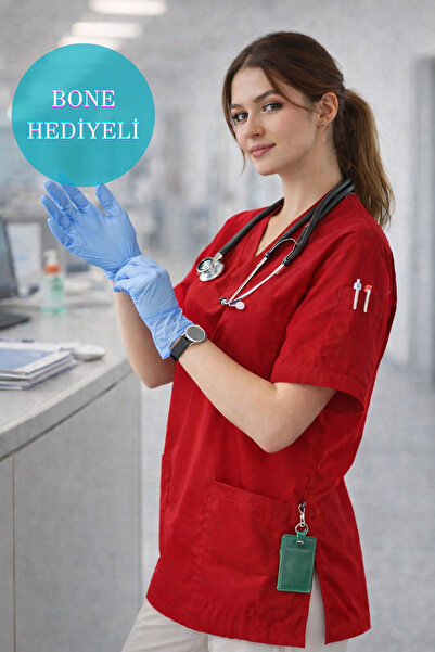 mirach Uniformă supradimensionată cu 4 buzunare pentru asistentă medicală, un...