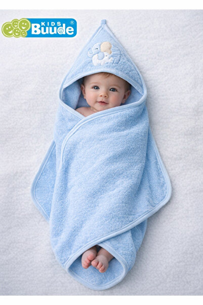My Baby Kumsal Buude Kids 100% Organic Cotton Swaddle Towel 75X75 cm with Pou...