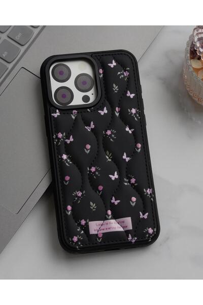 KILIF HOUSE حافظة مبطنة بنمط زهور متوافقة مع آيفون 17 برو