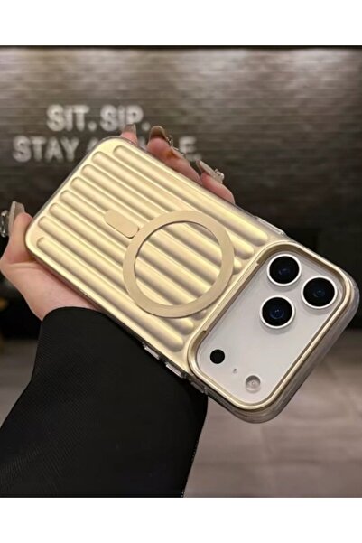 KILIF HOUSE Iphone 17 Pro Max Uyumlu Kapitone Valiz Desenli Magsafe Destekli ...