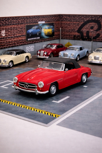 MODEL HEDİYELİK 1955 Mercedes Benz 190 SL Klasik Metal Araba Kırmızı