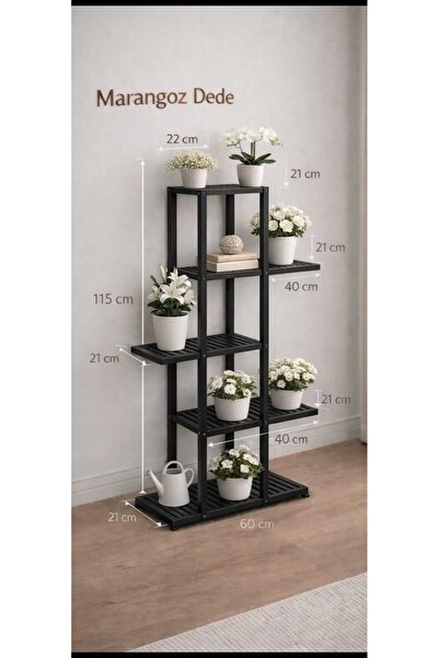 MarangozDede MARANGOZ DEDE 115 CM BOYUNDA SAKSILIK ÇİÇEKLİK DEKORATİF RAF