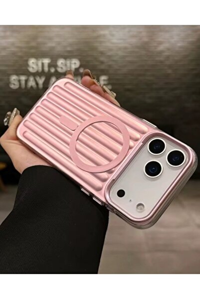 KILIF HOUSE Iphone 17 Pro Max Uyumlu Kapitone Valiz Desenli Magsafe Destekli ...
