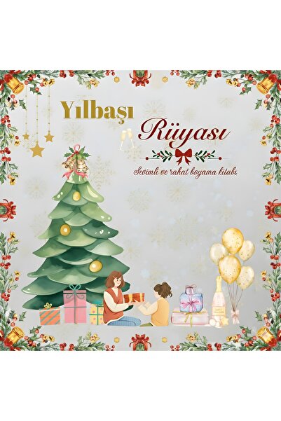 M&H Coloring Yılbaşı Rüyası - 21x21 cm Boyama Kitabı, Çocuk ve Yetişkinler için