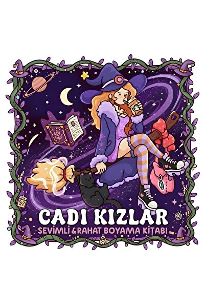 M&H Coloring Cadı Kızlar - 21x21 cm Boyama Kitabı, Çocuk ve Yetişkinler için
