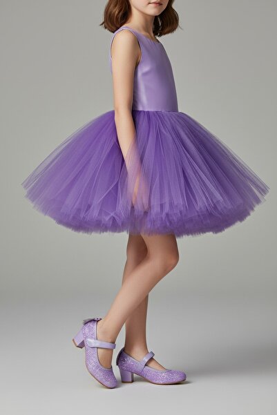 PATİK BEBE KIZ ÇOCUK MOR RENKLİ TOPUKLU ARKASI KELEBEKLİ RAHAT TOPUKLU ŞOK AB...