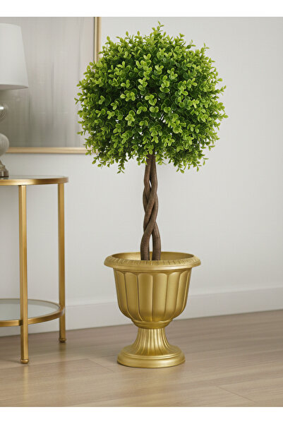 BLACK PEARL Gold Ayaklı saksı 3.4 litre deliksiz gold çiçek saksısı