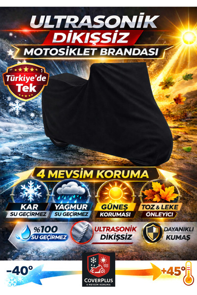 CoverPlus Seamless Black Rks Stream 50 Motorcycle Tarpaulin, Motorcycle Tarpa...