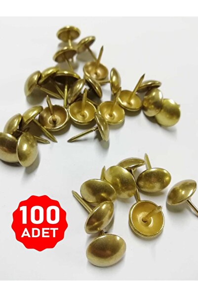 sywoods 100 Adet 11 mm Sarı Kabara Raptiye Hobi Çivisi Koltuk Çanta Tasarım A...