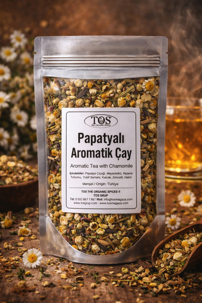 TOS The Organic Spices شاي البابونج العطري - 250 جم، الأول الجودة، ديزي