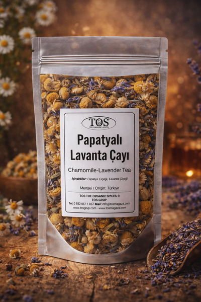 TOS The Organic Spices Papatya - Lavanta Çayı 40 gr (1. Kalite) Chamomile - L...