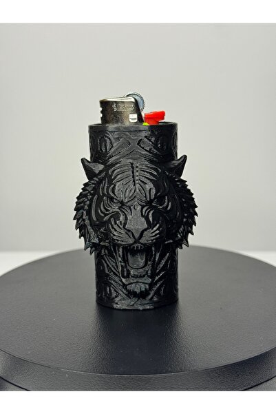 Nomika Design Kaplan Figürlü Maxi Boy Çakmak – Siyah Özel Seri – Koleksiyonlu...