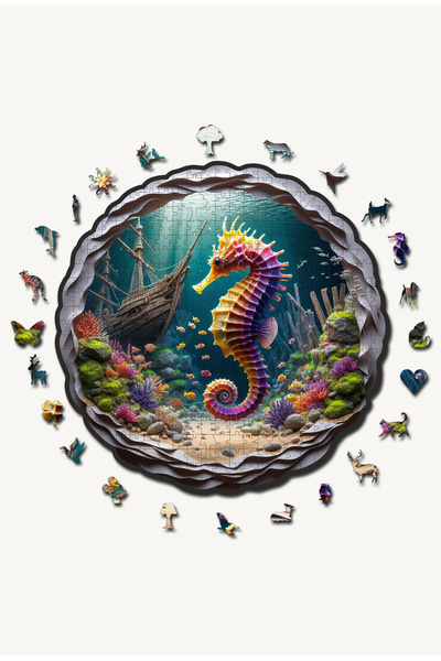 NCPUZZLES Özel Figürlü Ahşap Puzzle, DENİZATI, 39 cm x 39 cm YAPBOZ
