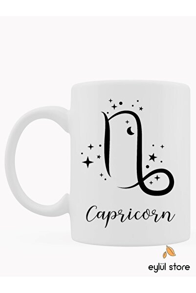 Eylül Design برج الجدي تصميم خاص كوب مطبوع كوب زودياك - كوب قهوة