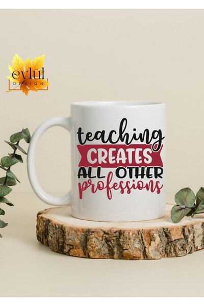 Eylül Design Teacher Special Design Printed Mug Cup Coffee Cup - Teacher's Da...