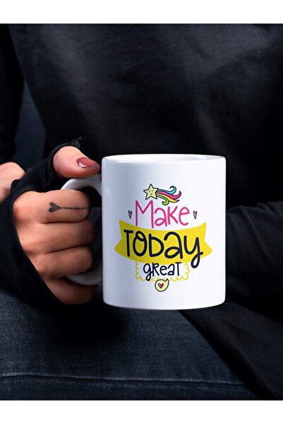 Eylül Design Colorful Lettering Series Special Design Printed Mug Cup Fun Mug...