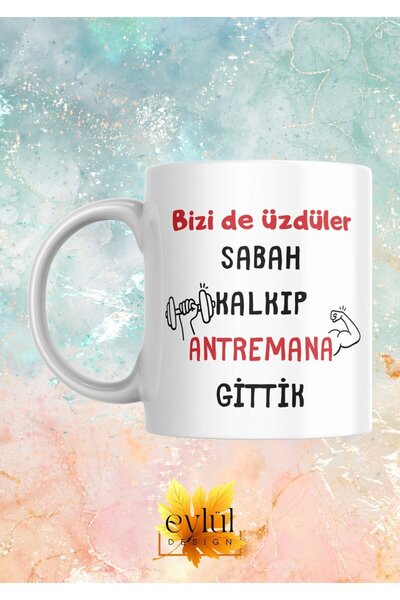 Eylül Design Gym Themed They Also Bothered Us Fun Special Design Printed Mug ...