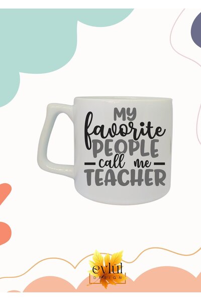 Eylül Design Teacher Themed Special Design Printed Luxury Ceramic Mug Cup Tea...