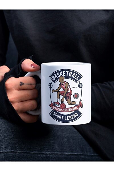 Eylül Design Basketball Themed Special Design Printed Mug Cup Gift Mug Cup Te...