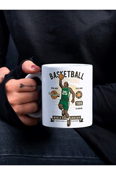 Eylül Design Basketball Themed Special Design Printed Mug Cup Gift Mug Cup Te...