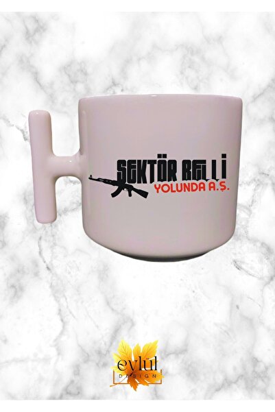 Eylül Design S.A. on the Road of the Sector Beli Written Fun Cream Color T-Ha...