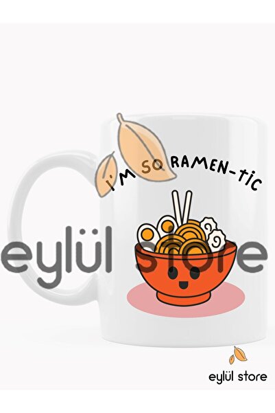 Eylül Design رامين المعكرونة الكورية تحت عنوان مكتوبة روح الدعابة تصميم خاص ا...