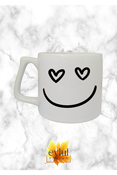 Heart Smile Custom Design Printed Luxury Ceramic Mug Birthday Gift