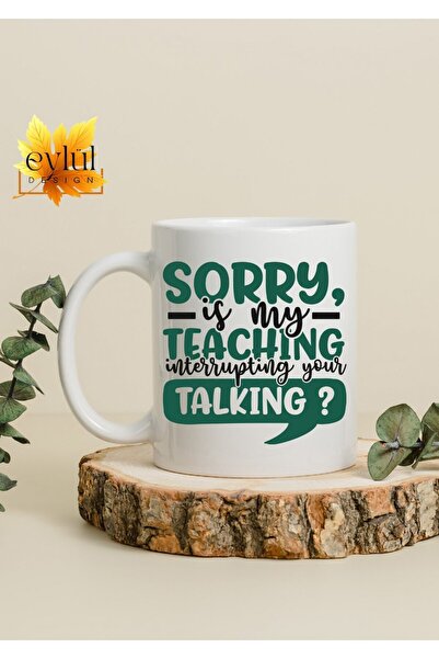 Eylül Design كوب قهوة بتصميم خاص للمعلم مطبوع عليه روح الدعابة - هدية عيد المعلم
