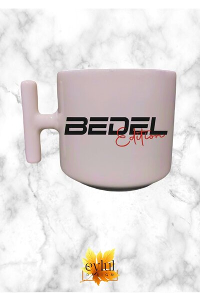 Eylül Design Bedel Edition Written Fun Cream Color T-Handle Special Design Pr...