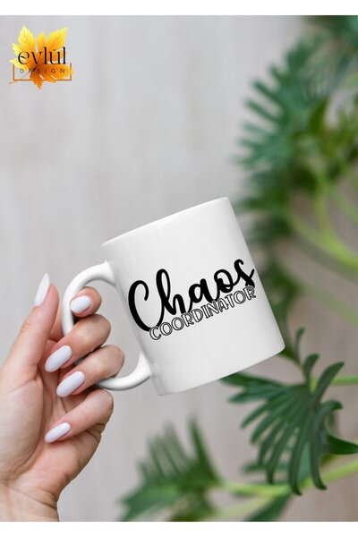 Eylül Design Chaos Coordinator Written Funny Special Design Printed Mug Cup C...