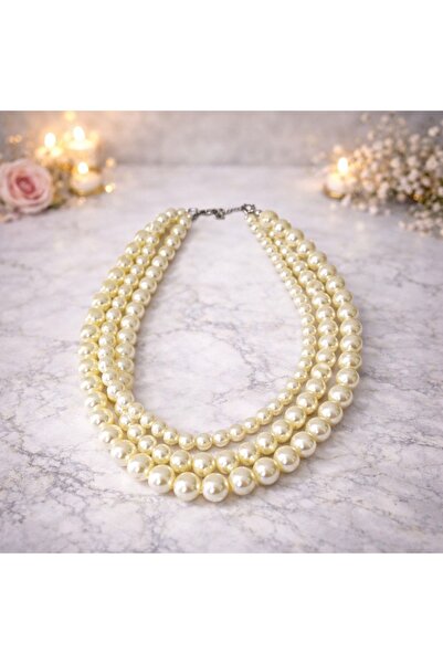 velve Colier din perle la baza gatului, Classic Charm, in cutie eleganta, Alb