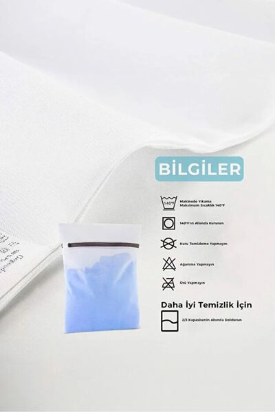 HERA CONCEPT 3 ADET Renkli Fermuarlı, Dayanıklı Farklı Boy Çamaşır Yıkama Çantası Seti
