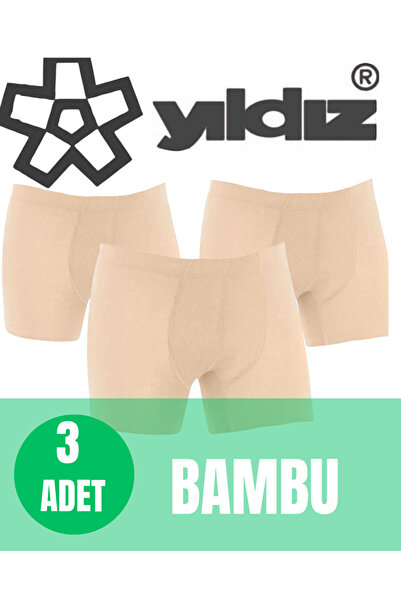 murays Yıldız erkek 3 lü organik bambu pamuklu kemer boxer
