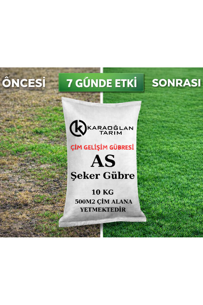 karaoğlan tarım Şeker Gübresi Çim Gübresi 10 Kg Süper As %21 Azot Gübre 10 Kg