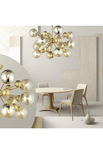 LampaLuce Galassia Modern Avize 12'li Sarı