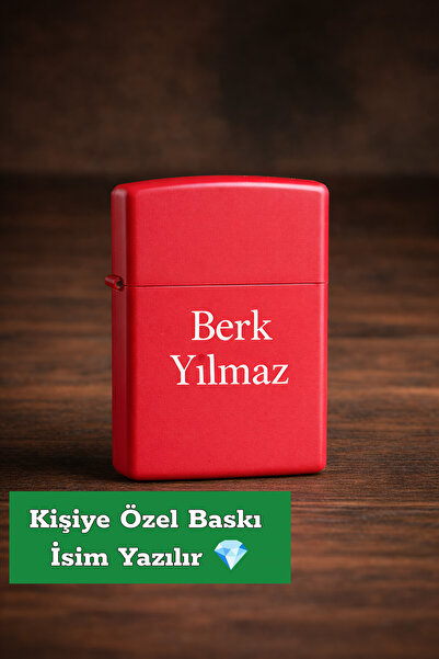 TrendÜrünlerim İsme Özel Yazılı Benzinli Çakmak Metal Gövde Rüzgar Dayanıklı