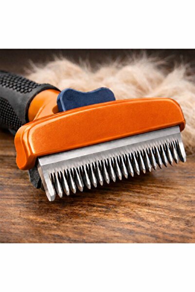 AlaPet مشط للقطط لجمع الشعر، مشط للقطط (مشط كبير للشعر القصير)