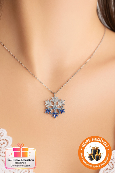 Lucente Jewellery 925 Ayar Kar Tanesi Gümüş Kaplama Hediyelik Özel Tasarım Ta...