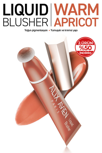 Alix Avien Yoğun Pigmentli E Vitaminli Mat Bitişli Kremsi Likit Allık - Liqui...